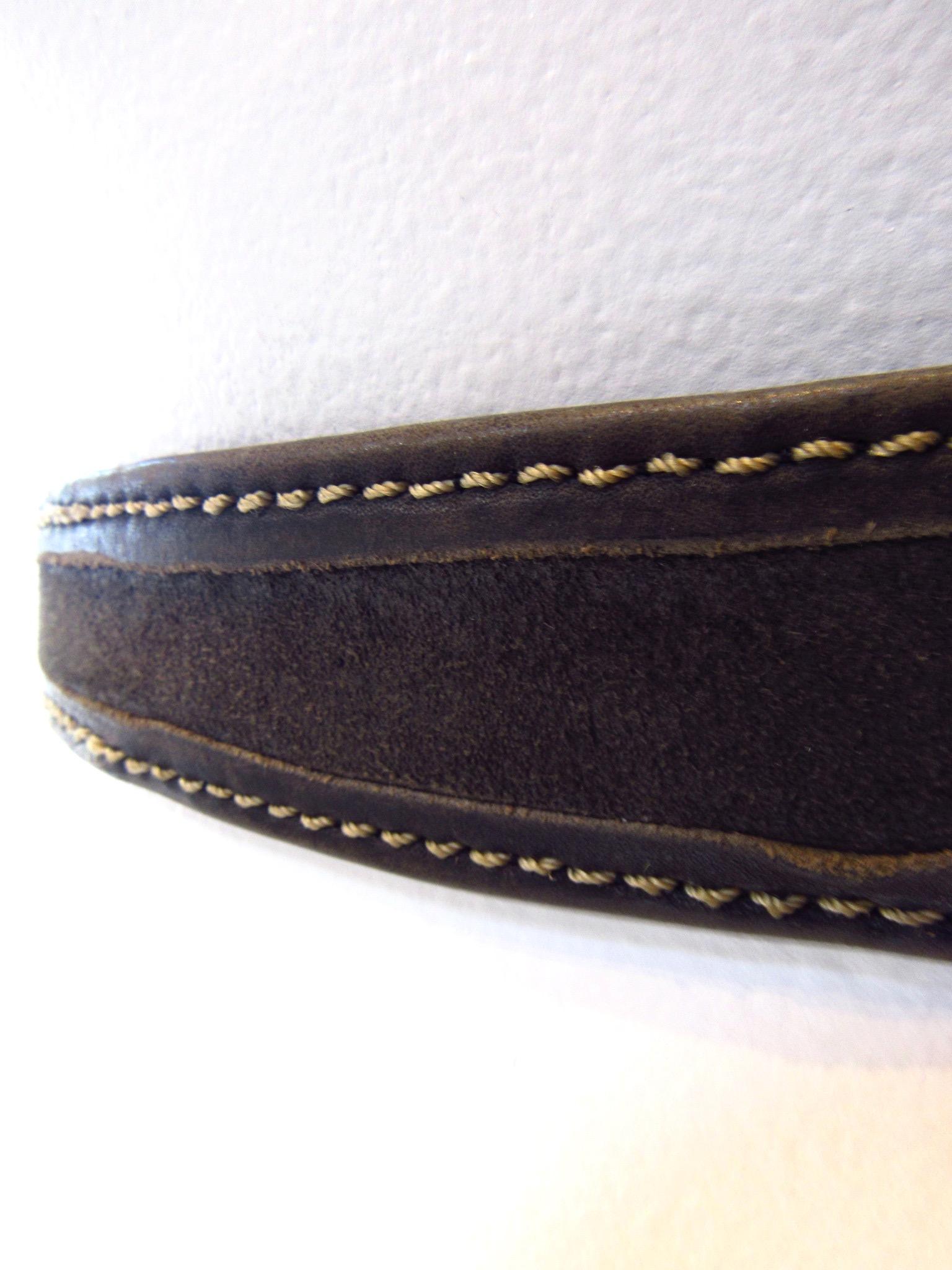 Black Maison Martin Margiela Asymmetrical Saddel Leather Belt For Sale