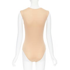 MAISON MARTIN MARGIELA beige nude sleeveless bodysuit bodice top IT42