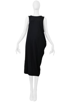 Maison Martin Margiela Black Asymmetrical Silk Dress 2000