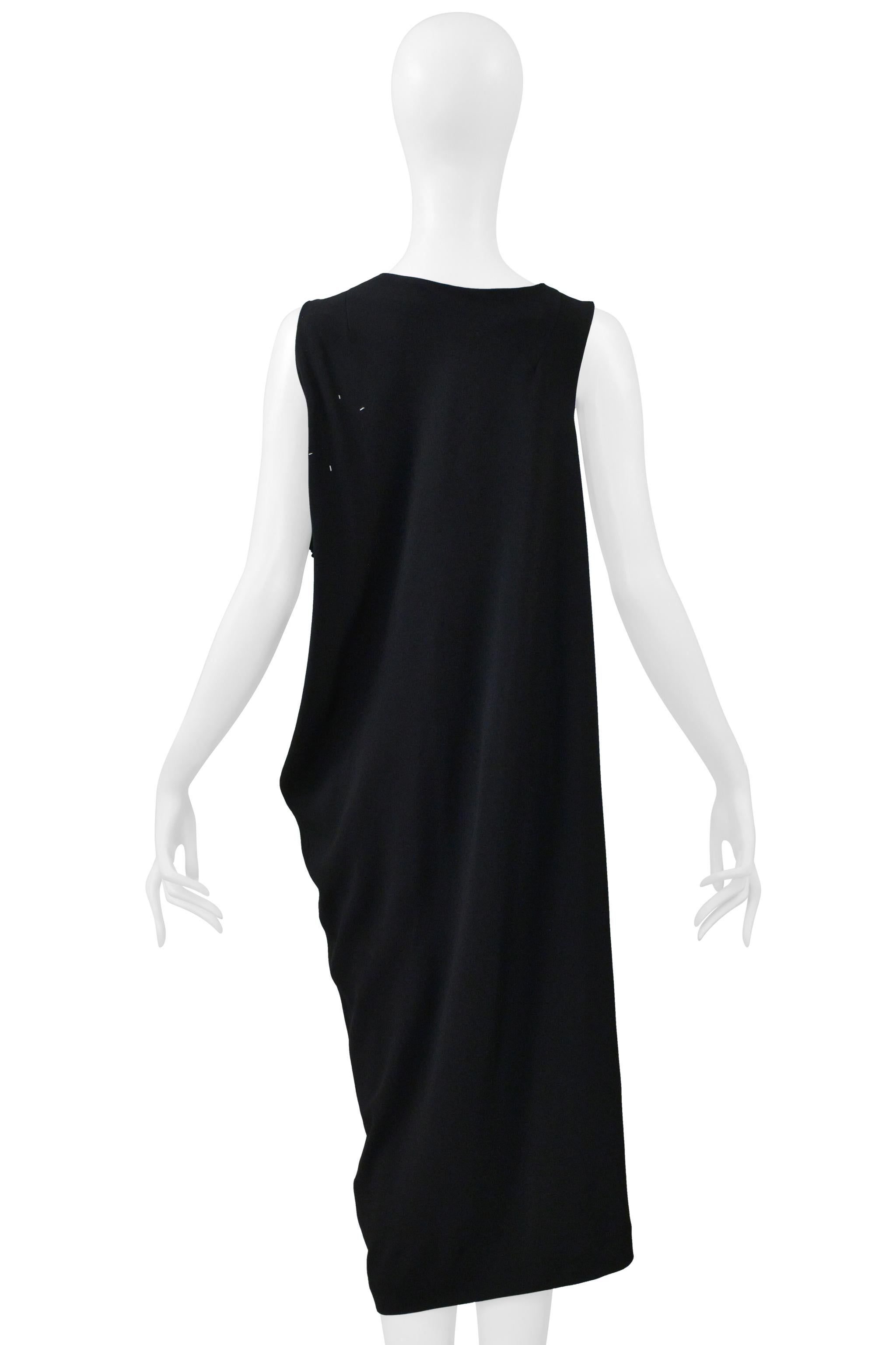 Maison Martin Margiela Schwarzes Asymmetrisches Seidenkleid 2000 im Angebot 3