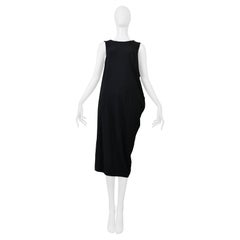 Maison Martin Margiela Schwarzes Asymmetrisches Seidenkleid 2000