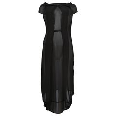 Maison Martin Margiela Black Chiffon Car Seat Collection Dress 2006