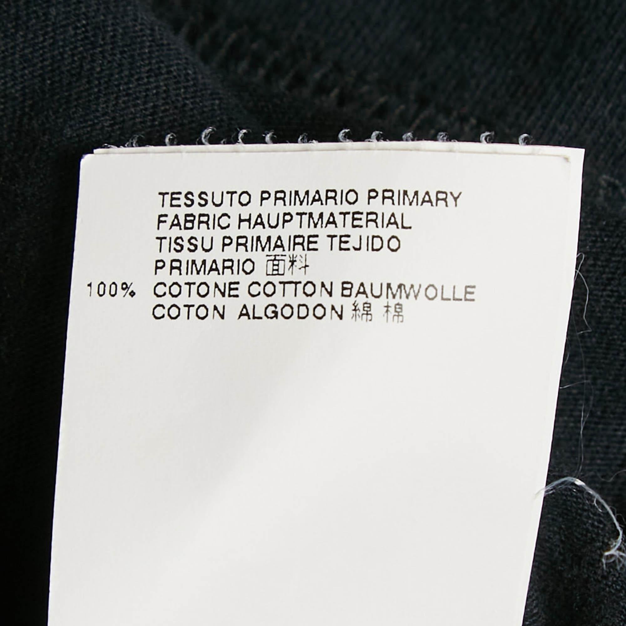 Maison Martin Margiela Black Cotton Round Neck T-Shirt S 4