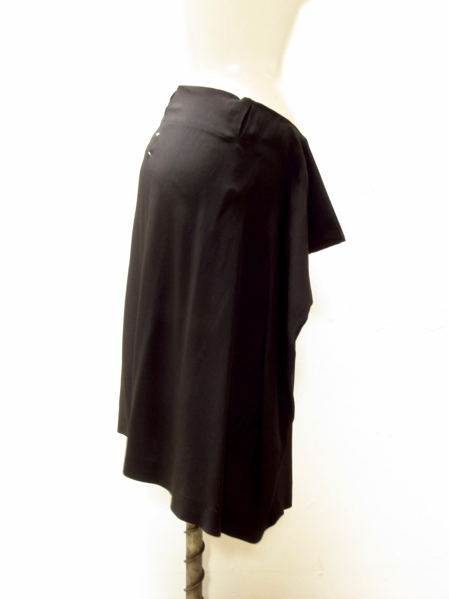 black draped skirt