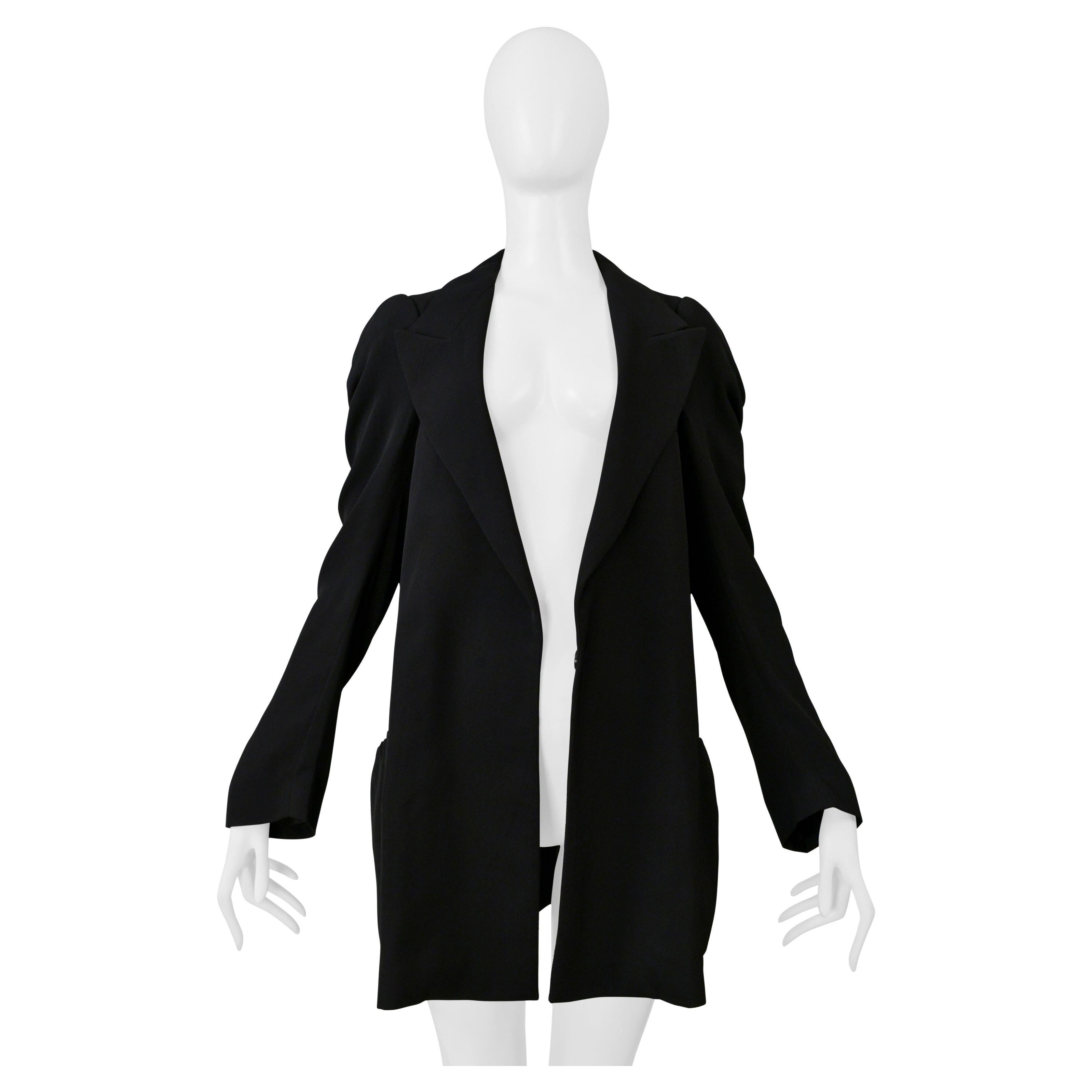 Maison Martin Margiela Black Flat Blazer Jacket With Round Armholes 1999 im Angebot