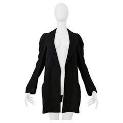 Maison Martin Margiela Black Flat Blazer Jacket With Round Armholes 1999