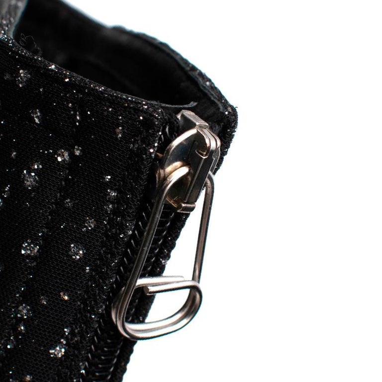 Maison Martin Margiela Black Glitter Ankle Boots Size 40 For Sale at 1stDibs black glitter boots