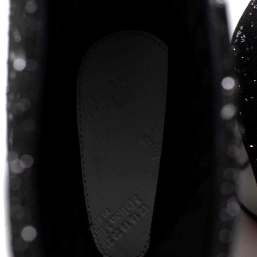 Maison Martin Margiela Black Glitter Ankle Boots - Size 40 For Sale 1