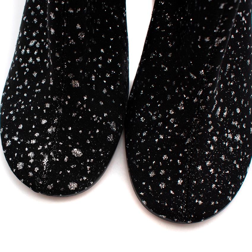 Maison Martin Margiela Black Glitter Ankle Boots - Size 40 For Sale 2