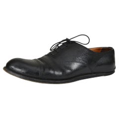 Maison Martin Margiela Black "Heelless" Oxford Lace Up Shoes 2000-01