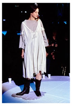 Maison Martin Margiela Black Leather Heelless Cowboy Boots 2000