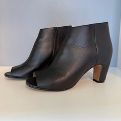 Maison Martin Margiela Black Leather Open Toe IT 38