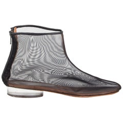 MAISON MARTIN MARGIELA negro Malla y Perspex Botines Zapatos 36