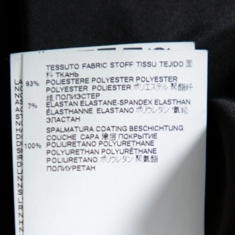Maison Martin Margiela Black Metallic Knit Turtleneck Flared Maxi Dress S For Sale 1