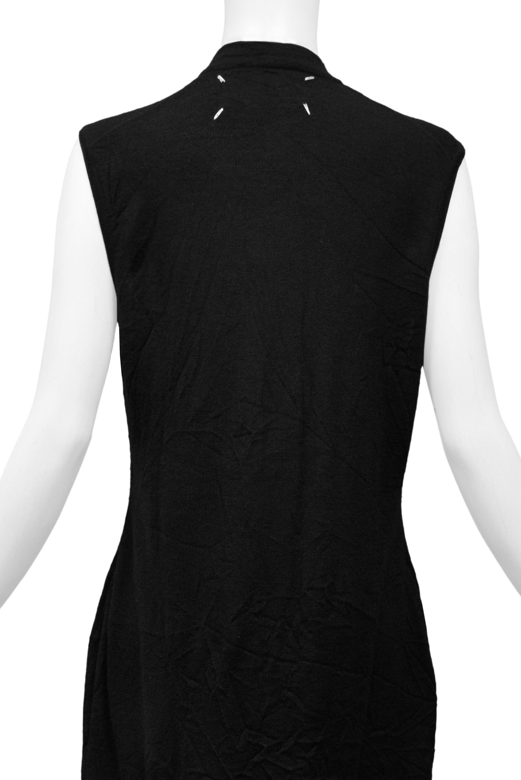 Women's Maison Martin Margiela Black Oversized Maxi Sweater Dress For Sale