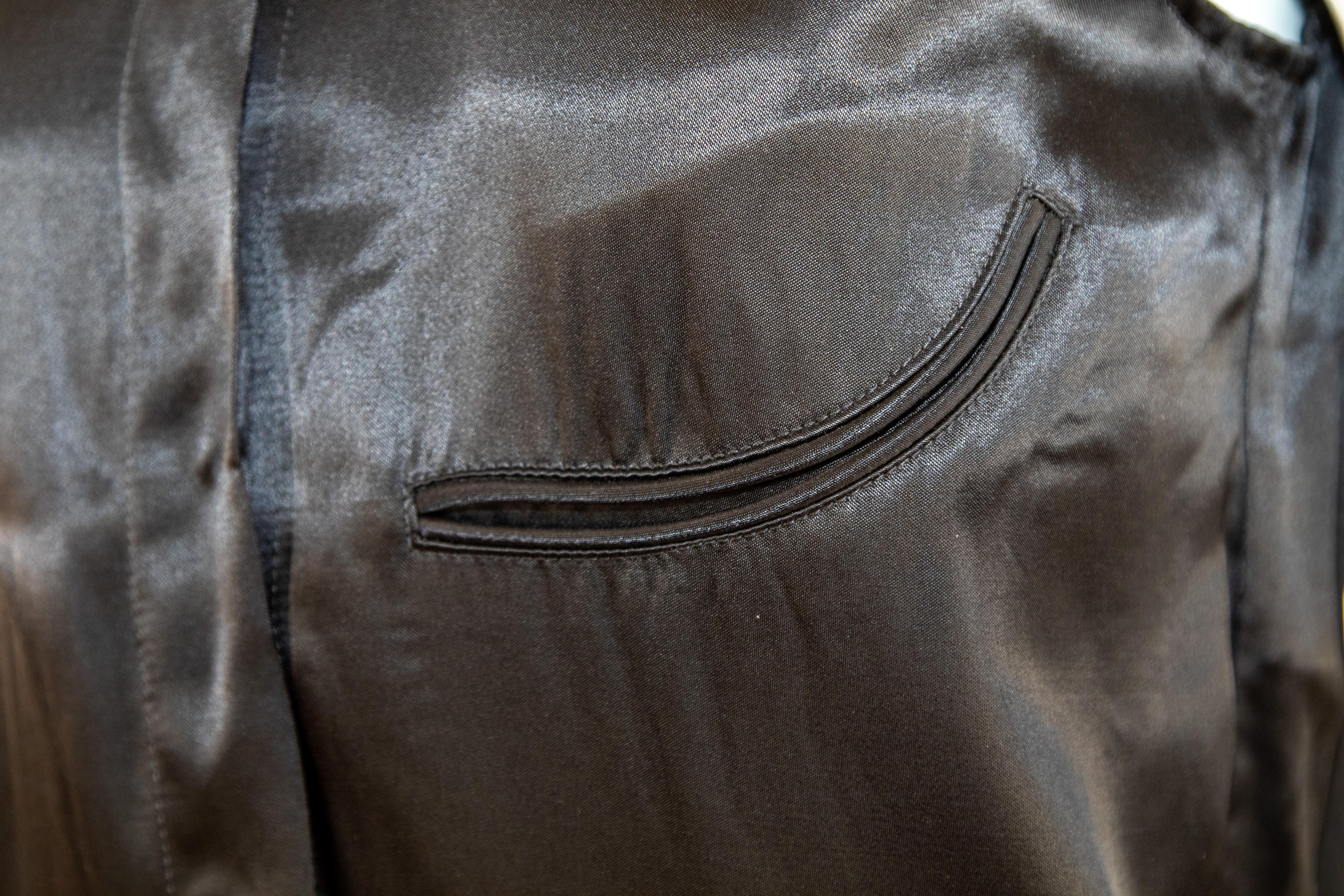 Maison Martin Margiela Black Satin Sleeveless Jumpsuit For Sale 4