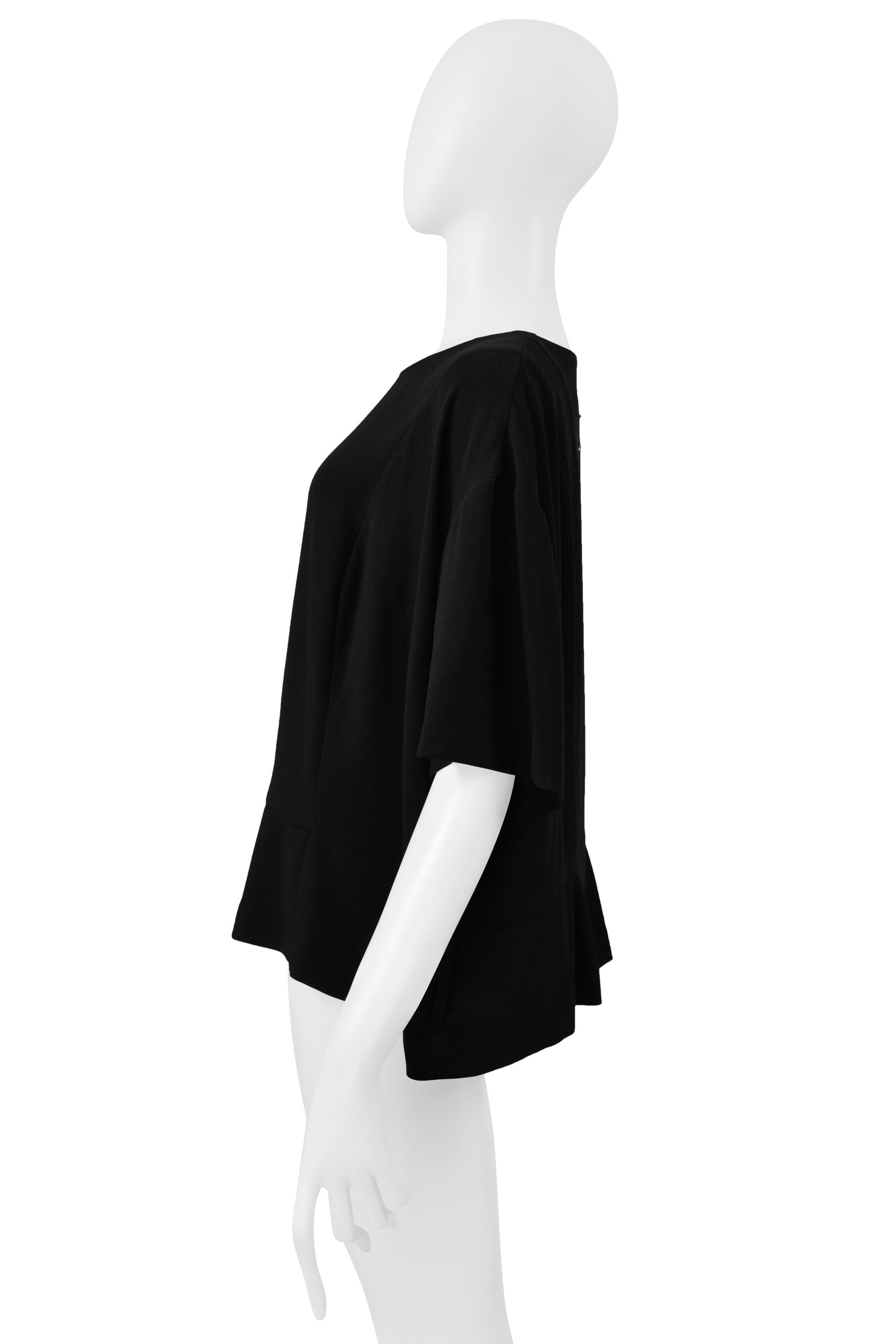 Maison Martin Margiela - Top noir à manches courtes 2002 Excellent état - En vente à Los Angeles, CA