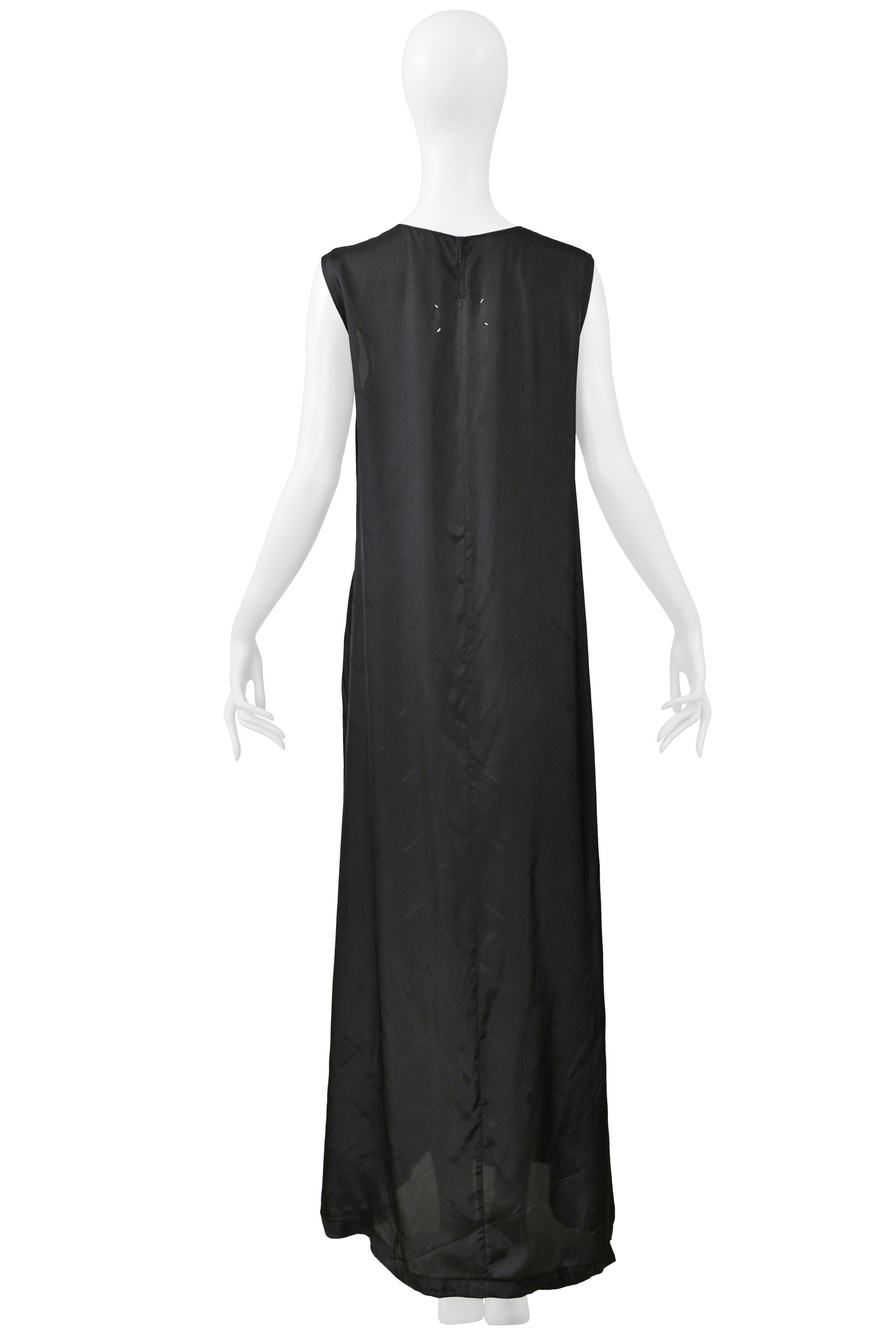 Maison Martin Margiela Robe noire sans manches en doublure Bemberg Cir. 2000 Pour femmes en vente
