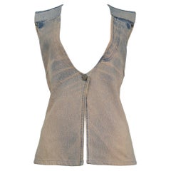 Chaleco vaquero lavado en lejía Maison Martin Margiela