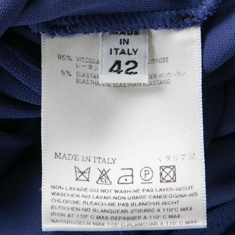 Maison Martin Margiela Blue Knit Halter Wrap Dress L 2