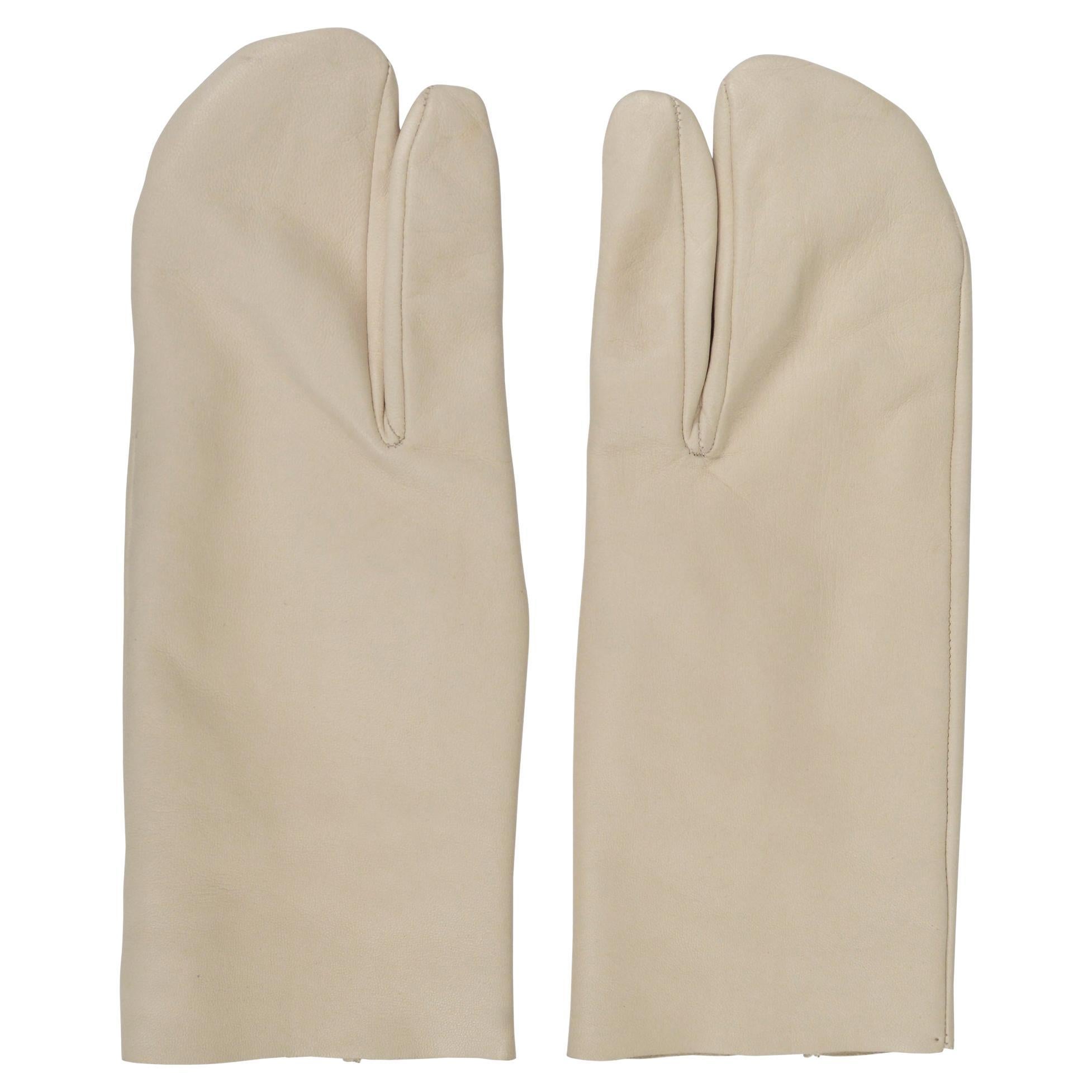 Maison Martin Margiela Bone Leather Tabi Gloves For Sale