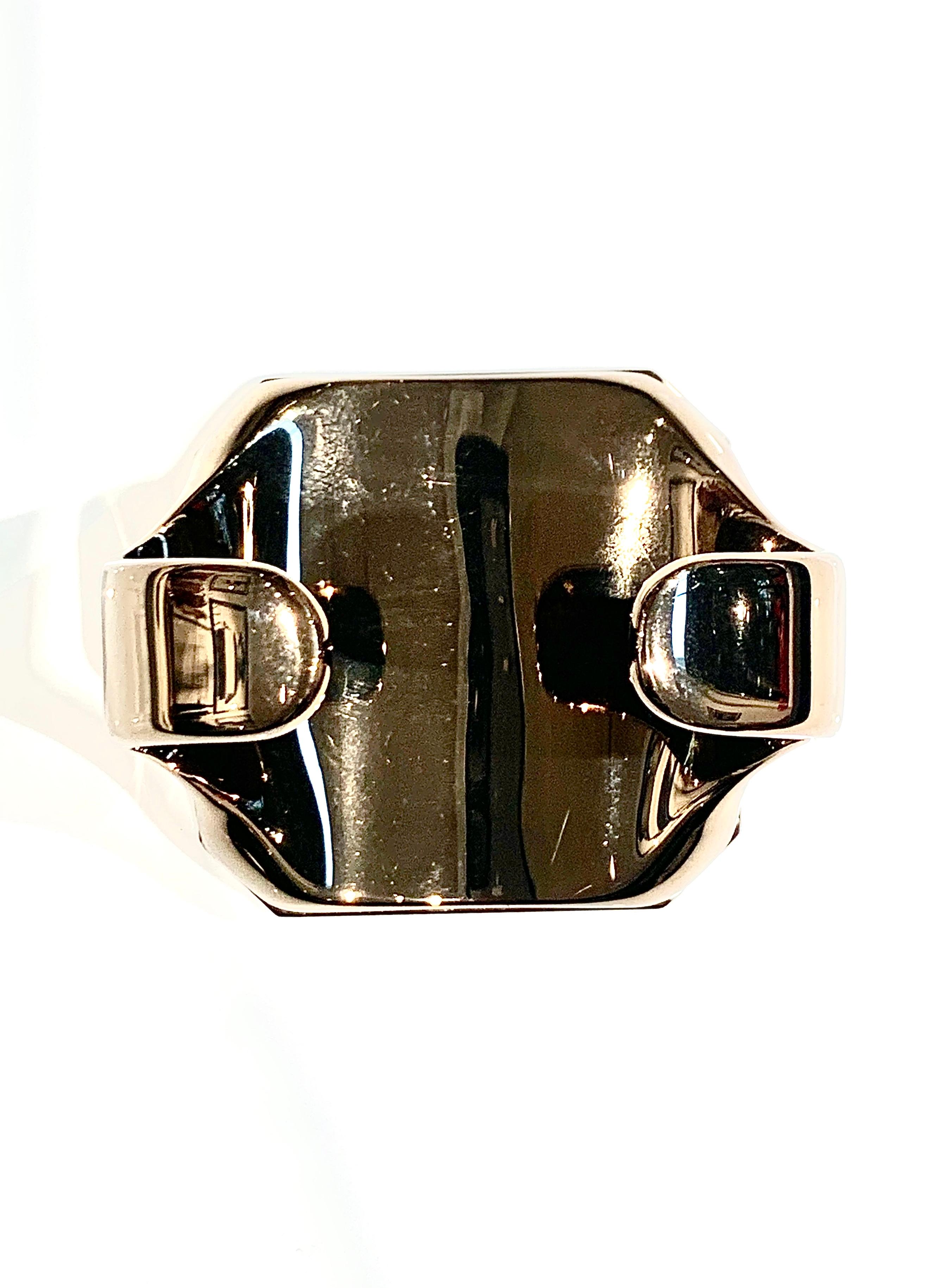 MAISON MARTIN MARGIELA  Bracciale con specchio segreto in ottone FW 2012 For Sale 1