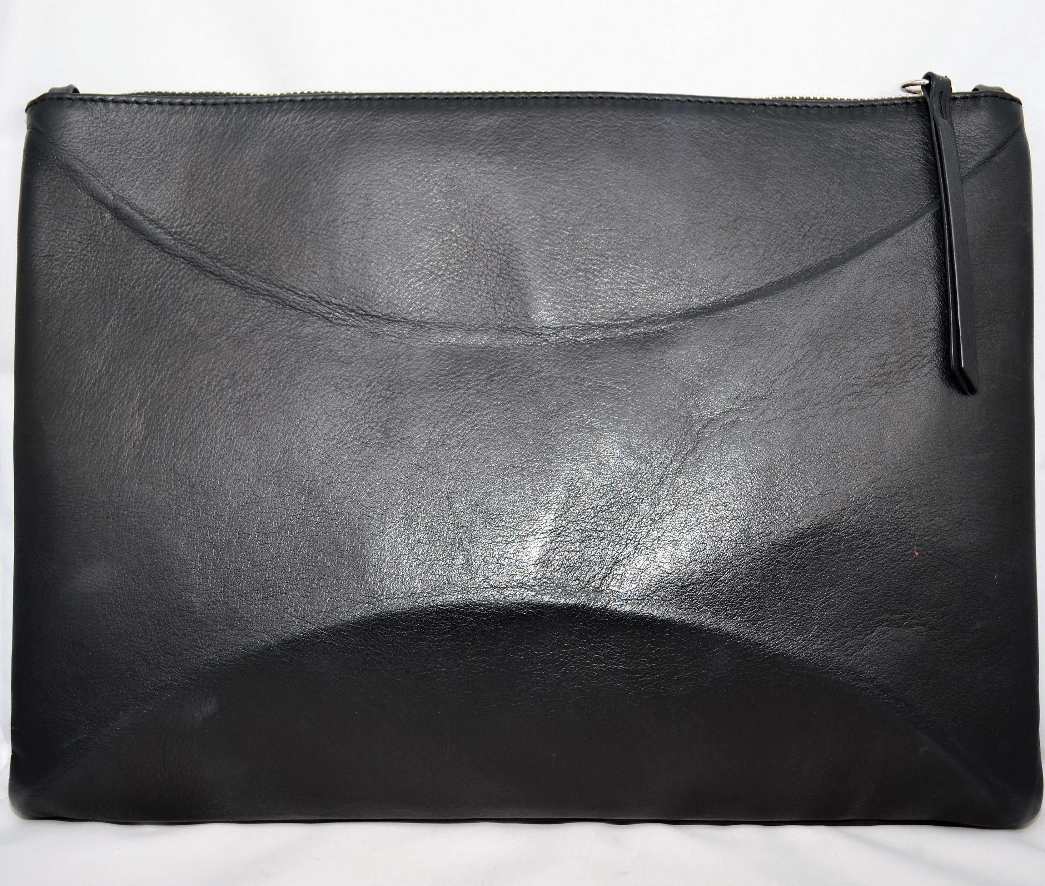 Maison Martin Margiela Calf Leather Clutch with Strap In Excellent Condition In Carmel, CA