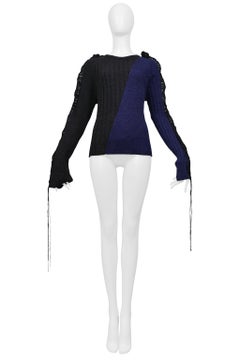 Maison Martin Margiela Charcoal And Navy Sweater