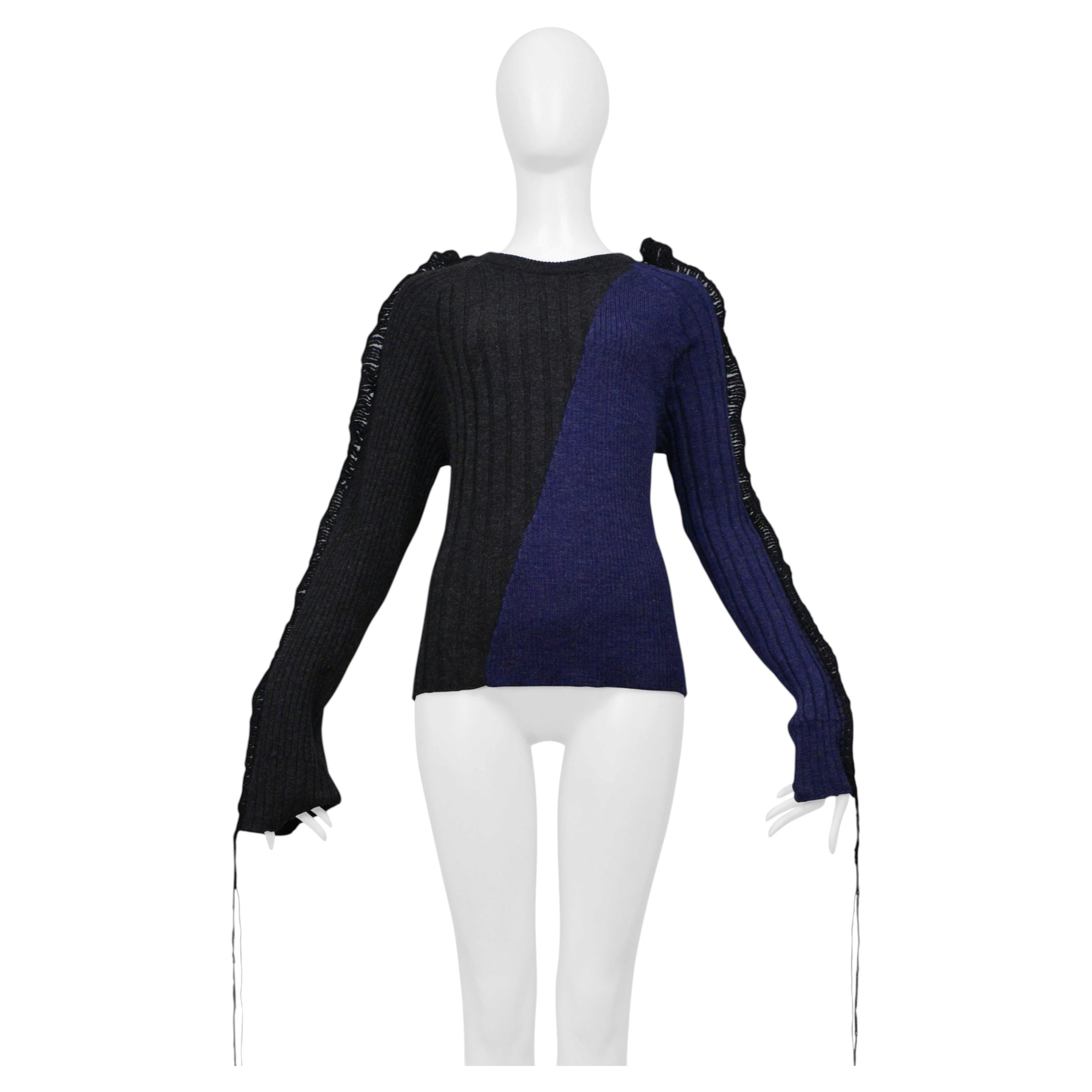 Maison Martin Margiela Pullover in Anthrazit und Marineblau
