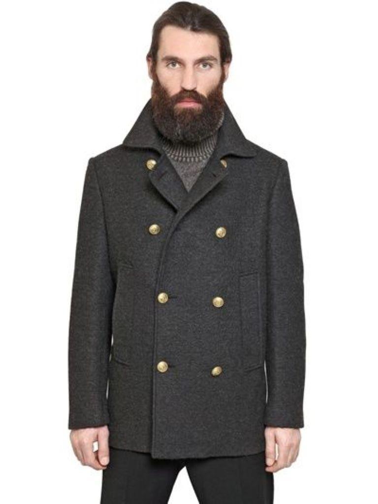 Maison Martin Margiela cappotto in lana spalmata 2014 in vendita 6