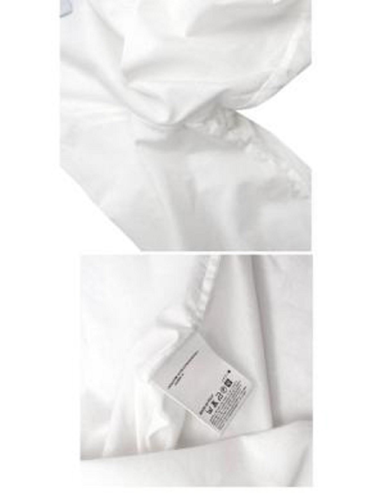 Maison Martin Margiela Cotton Voile White Long Sleeve Shirt For Sale 4