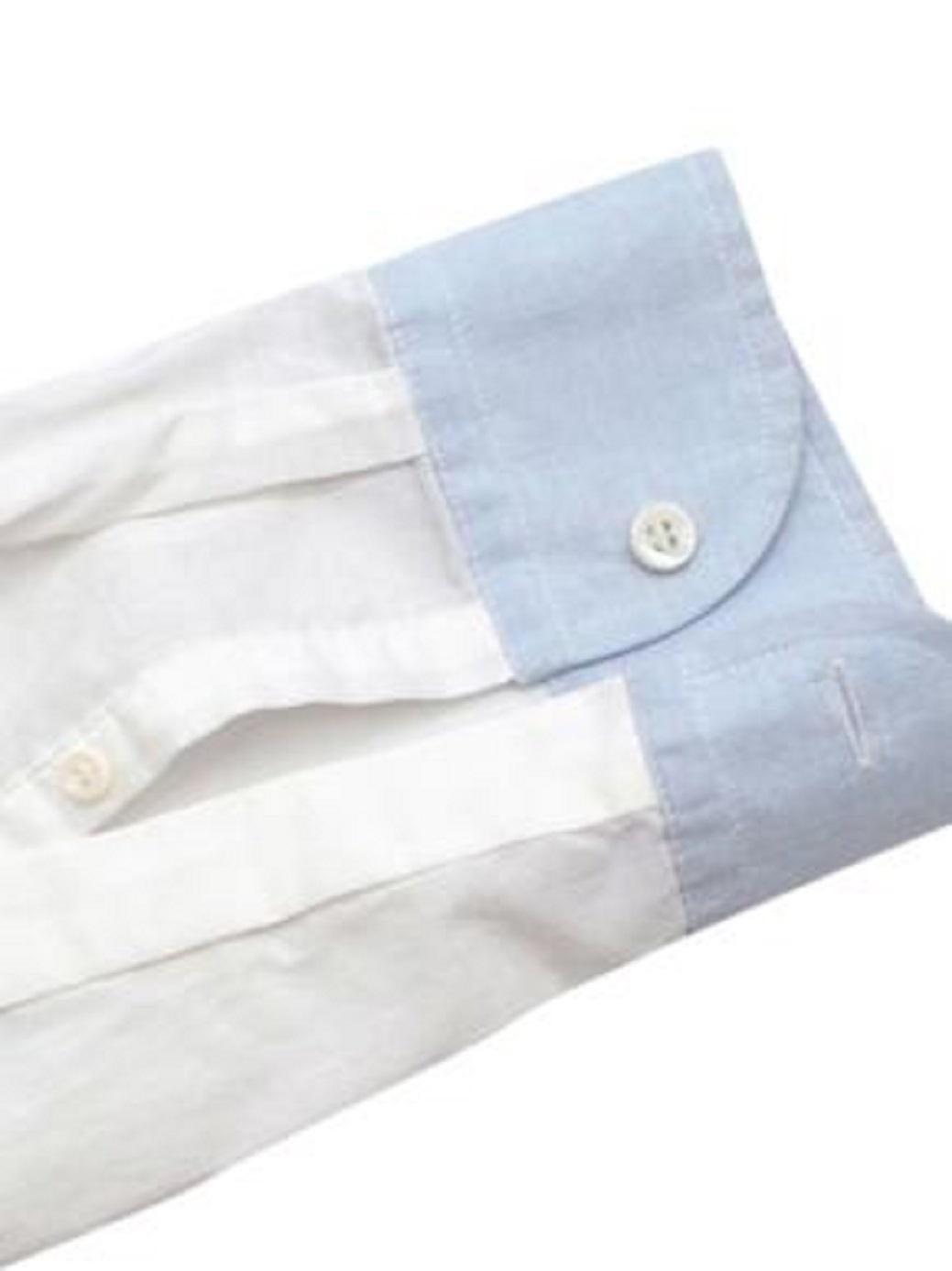 Maison Martin Margiela Cotton Voile White Long Sleeve Shirt For Sale 1