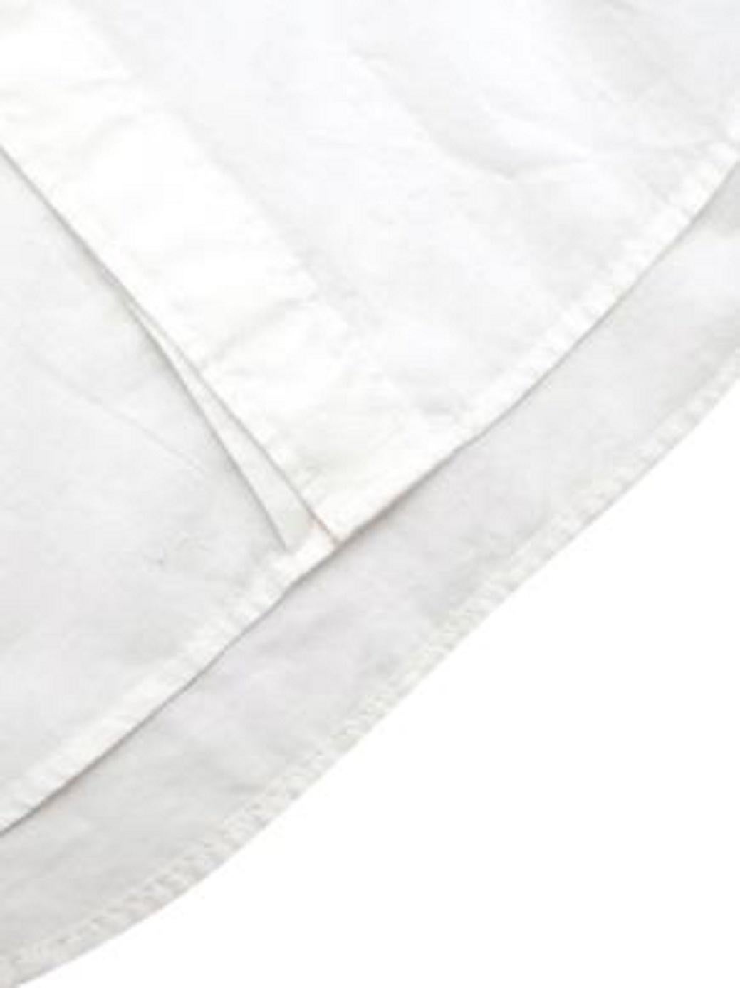 Maison Martin Margiela Cotton Voile White Long Sleeve Shirt For Sale 3