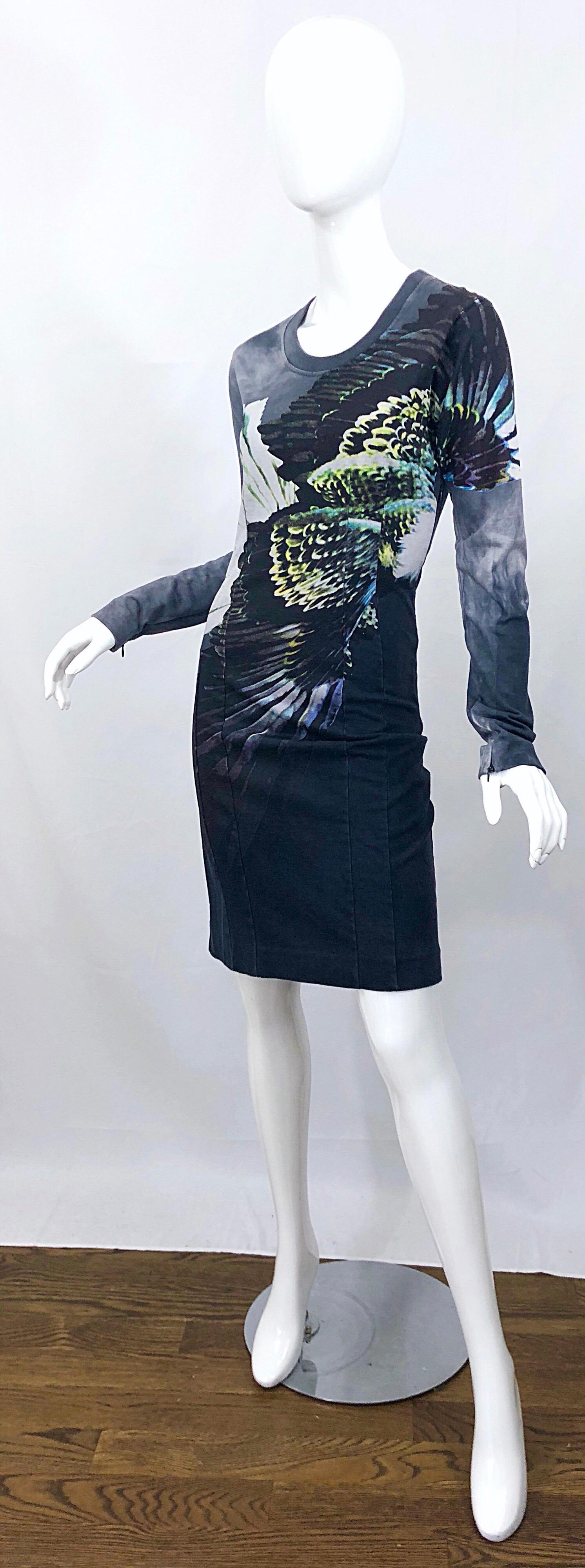 Maison Martin Margiela Eagle Print Long Sleeve Sweatshirt Novelty Dress For Sale 1