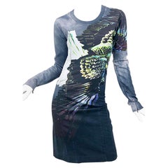 Maison Martin Margiela Novelty Kleid mit langen Ärmeln und Adlermuster, neu