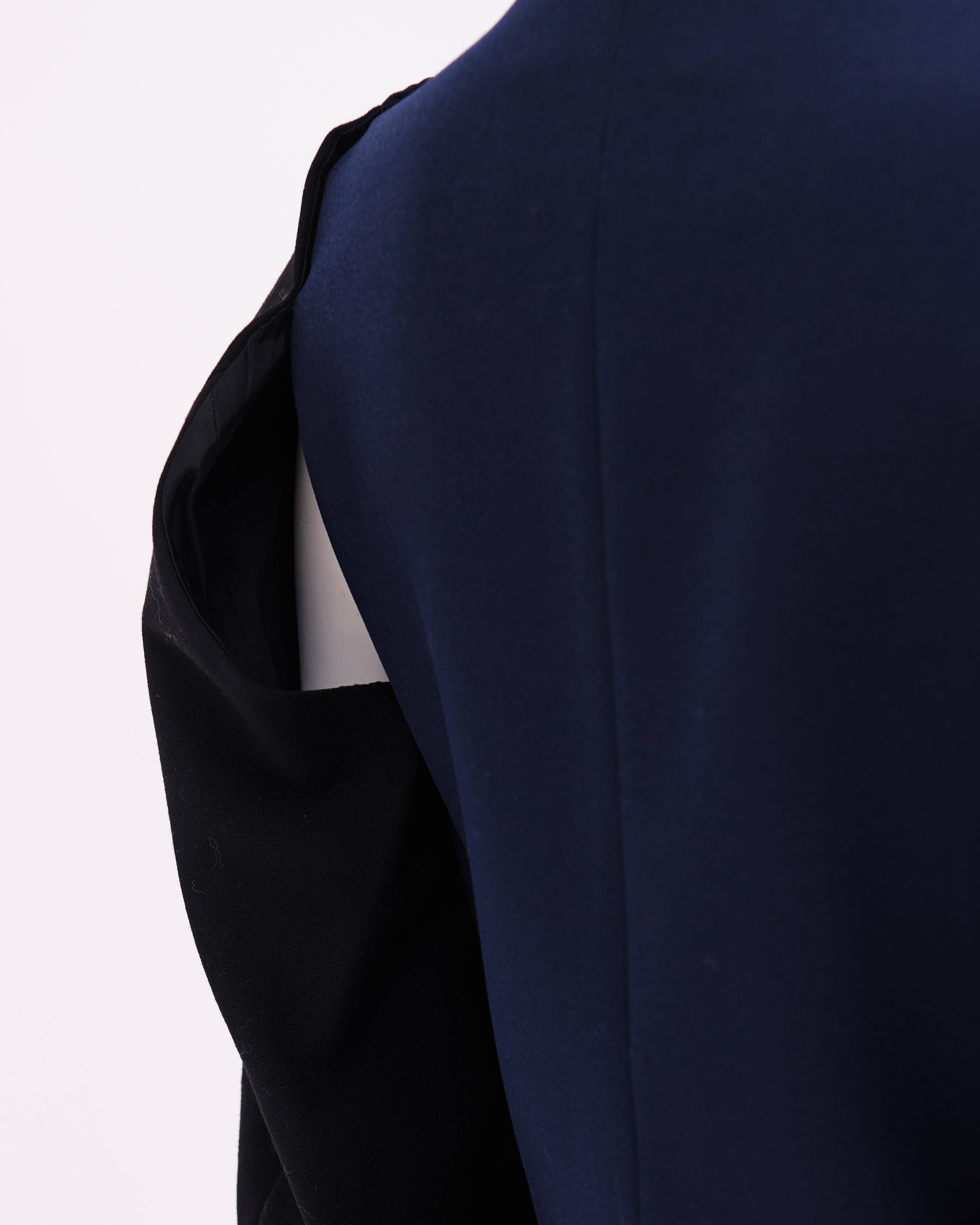 De las mujeres Maison Martin Margiela Artisanal F/W 03-04 Chaqueta reconstruida azul y negra en venta