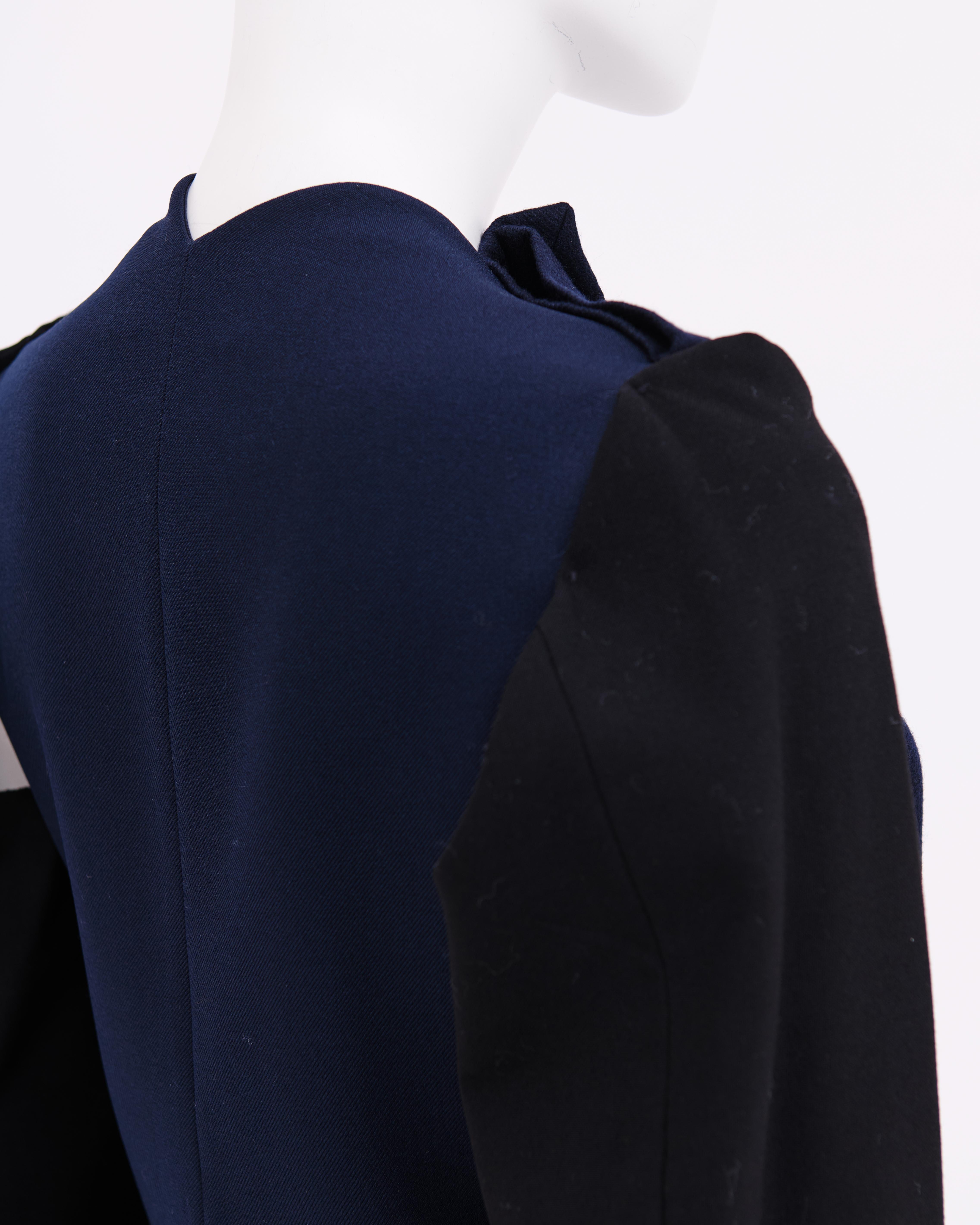 Maison Martin Margiela Artisanal F/W 03-04 Chaqueta reconstruida azul y negra en venta 1