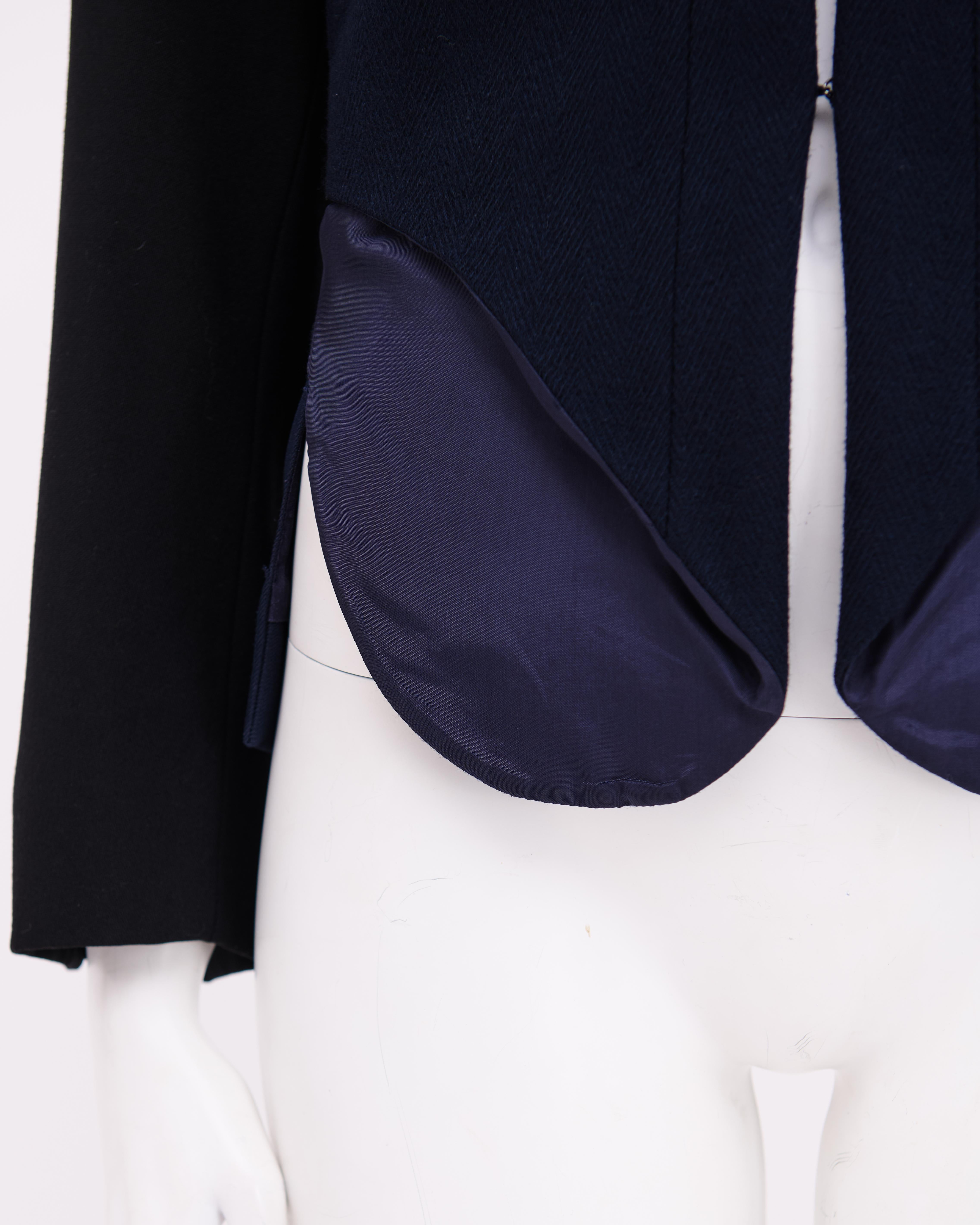 Maison Martin Margiela Artisanal F/W 03-04 Chaqueta reconstruida azul y negra en venta 3