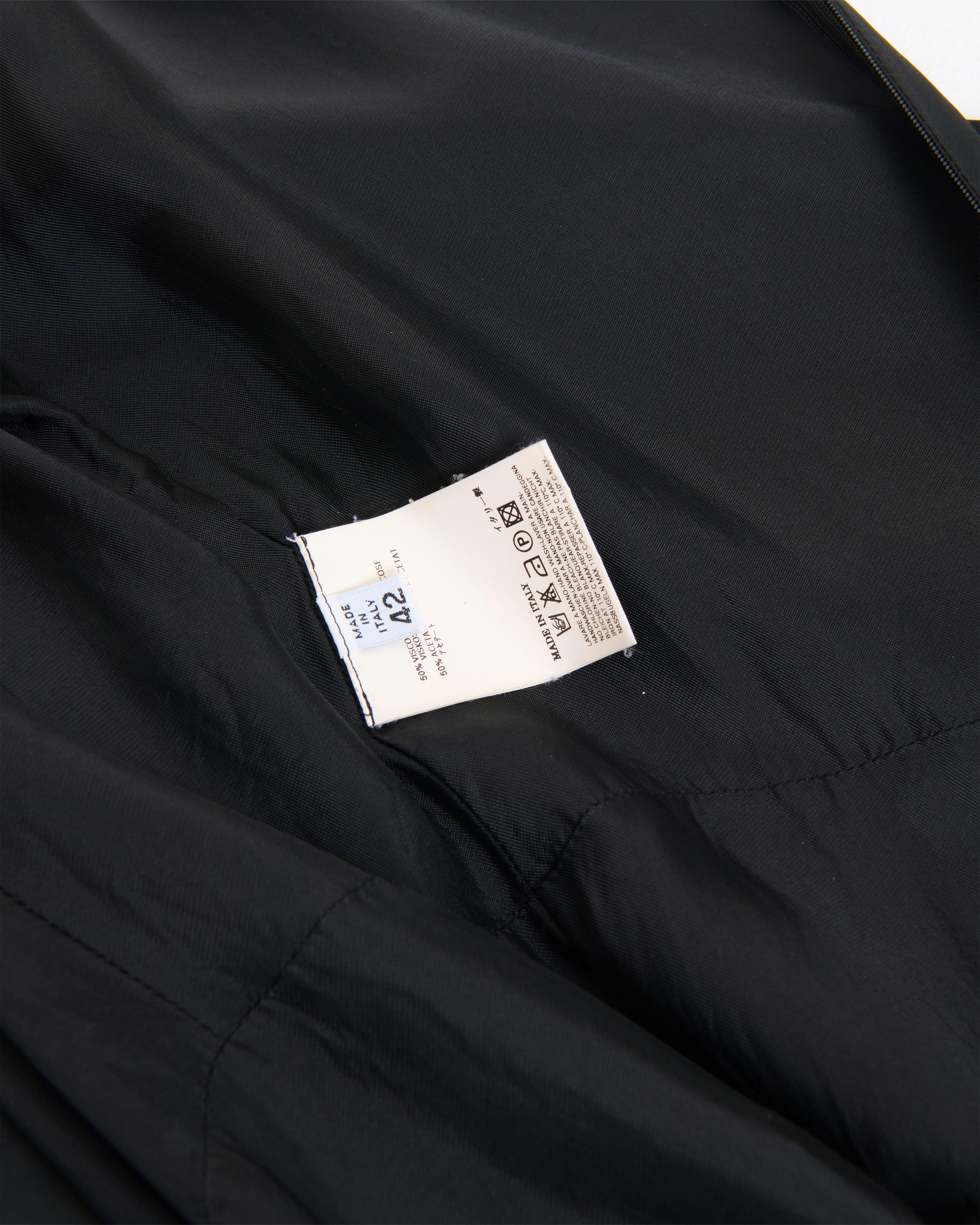 Maison Martin Margiela F/W 2005 'Inside Out' Black silk dress For Sale 7