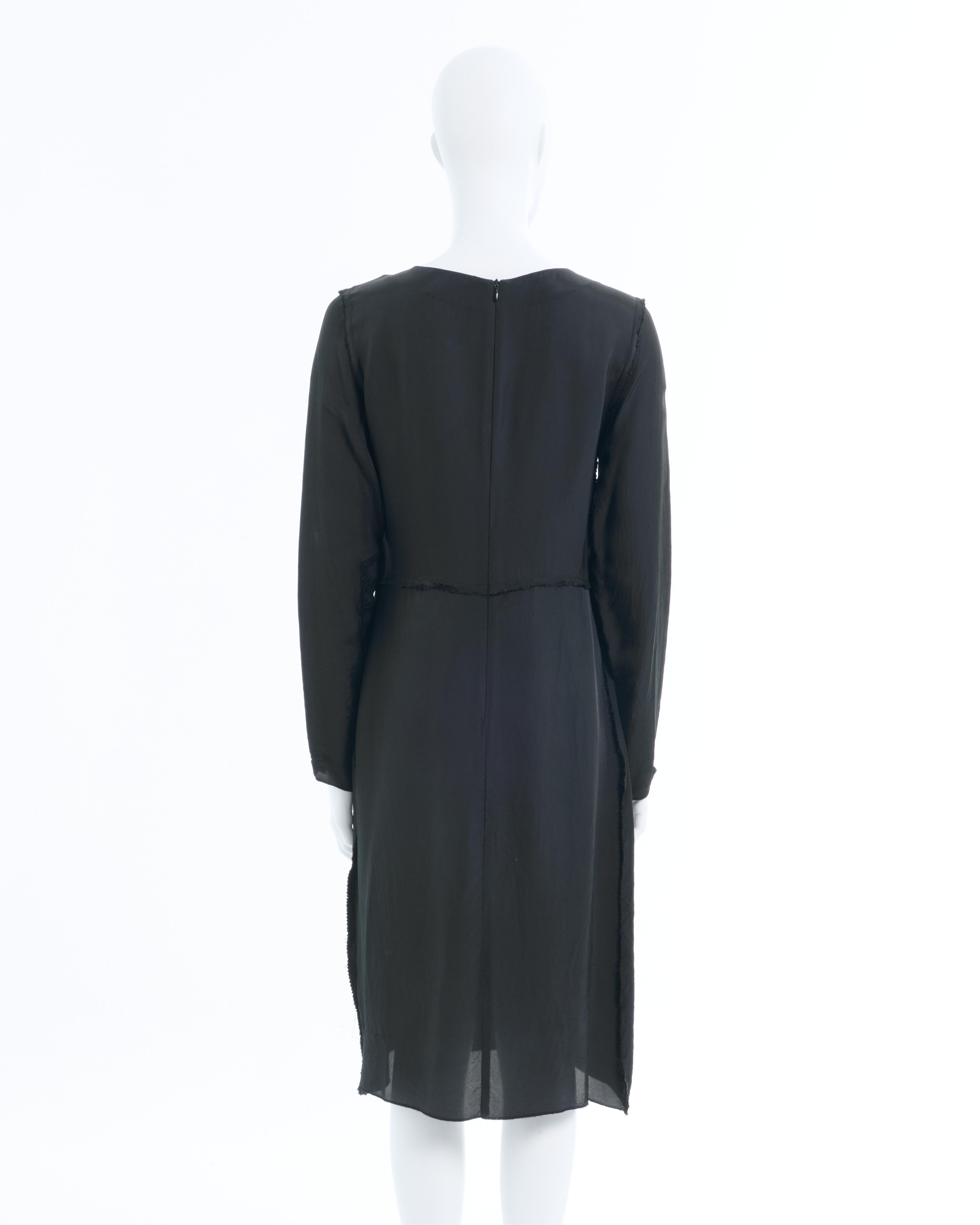Maison Martin Margiela F/W 2005 'Inside Out' Black silk dress In Excellent Condition For Sale In Milano, IT
