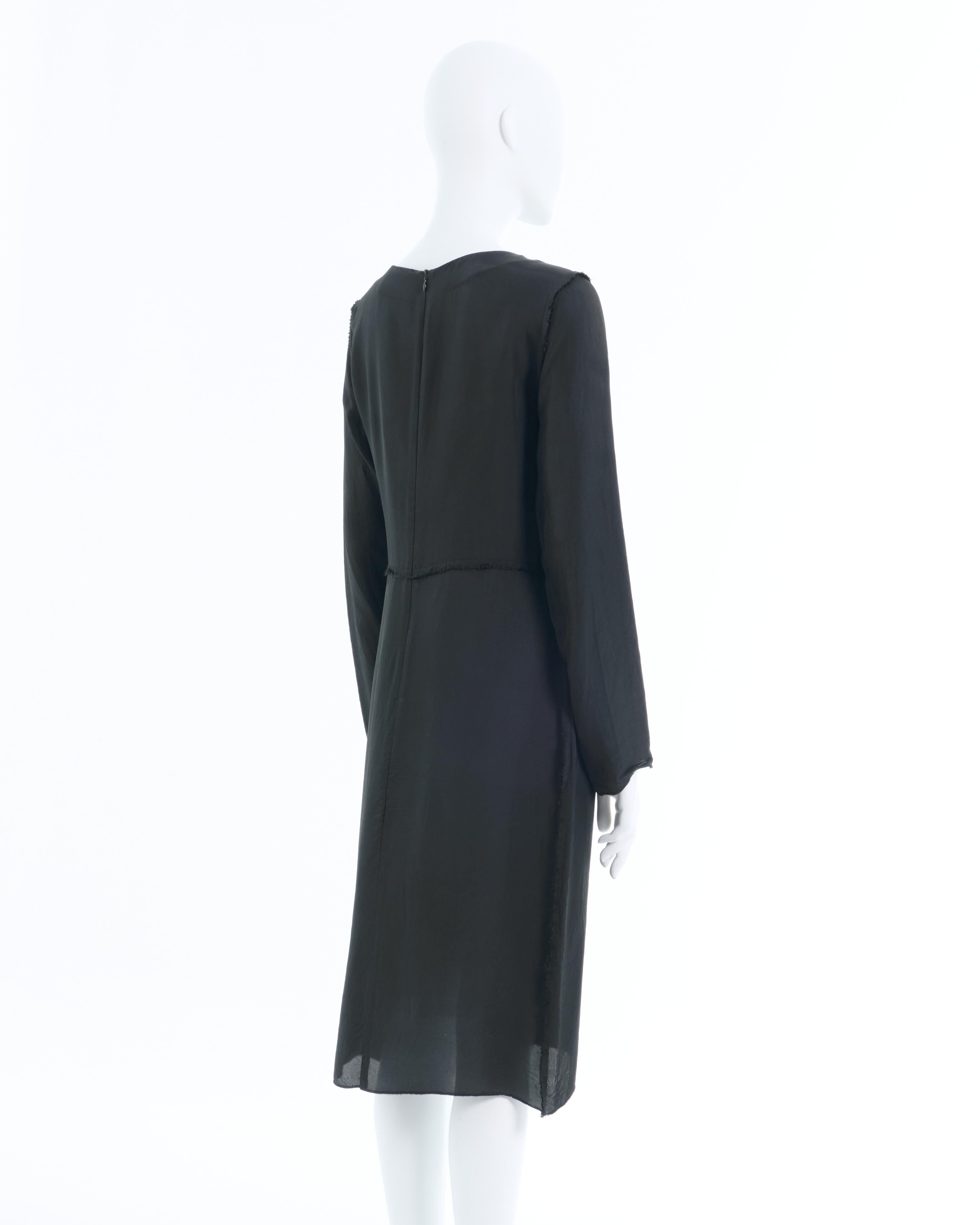 Women's Maison Martin Margiela F/W 2005 'Inside Out' Black silk dress For Sale
