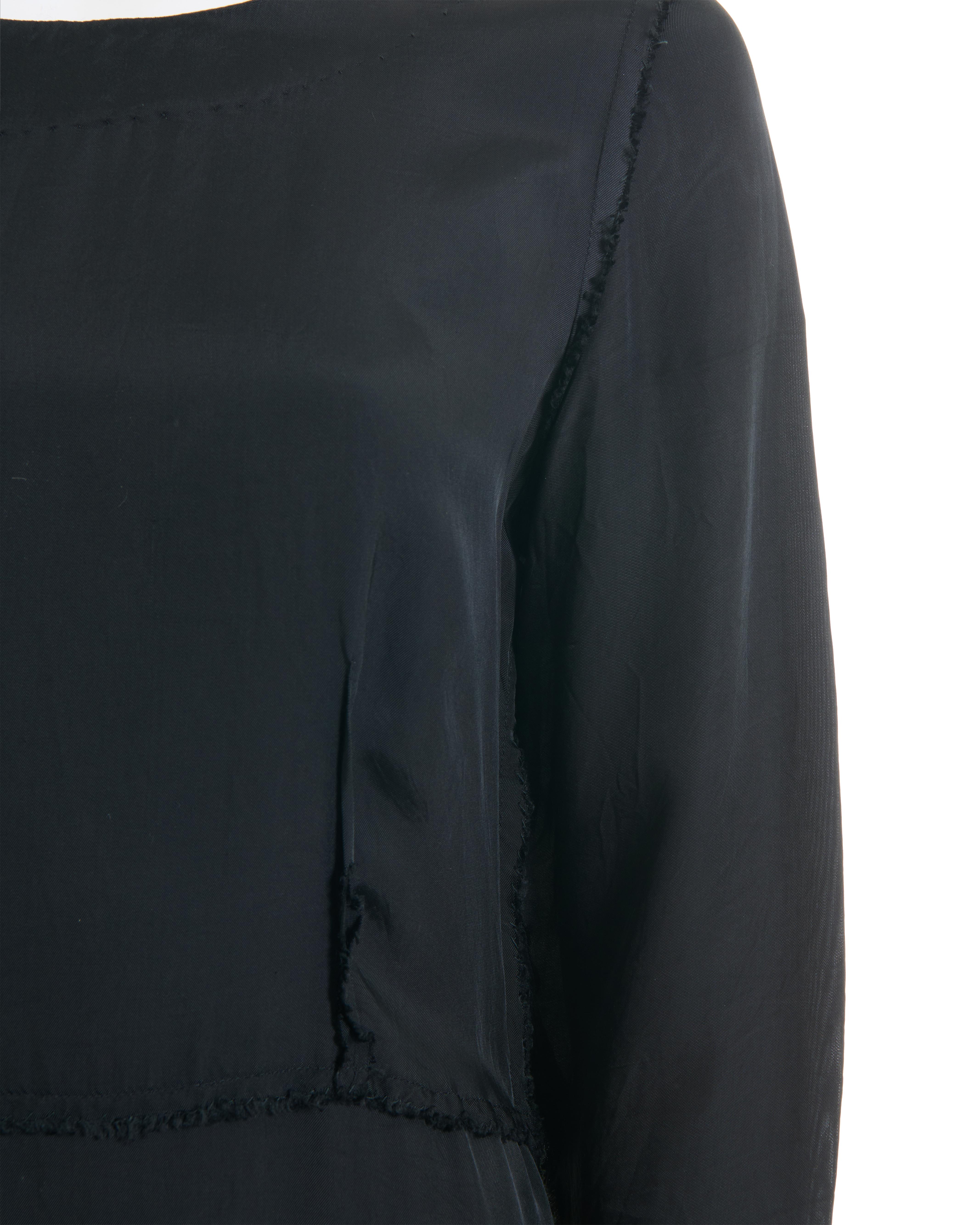 Maison Martin Margiela F/W 2005 'Inside Out' Black silk dress For Sale 1