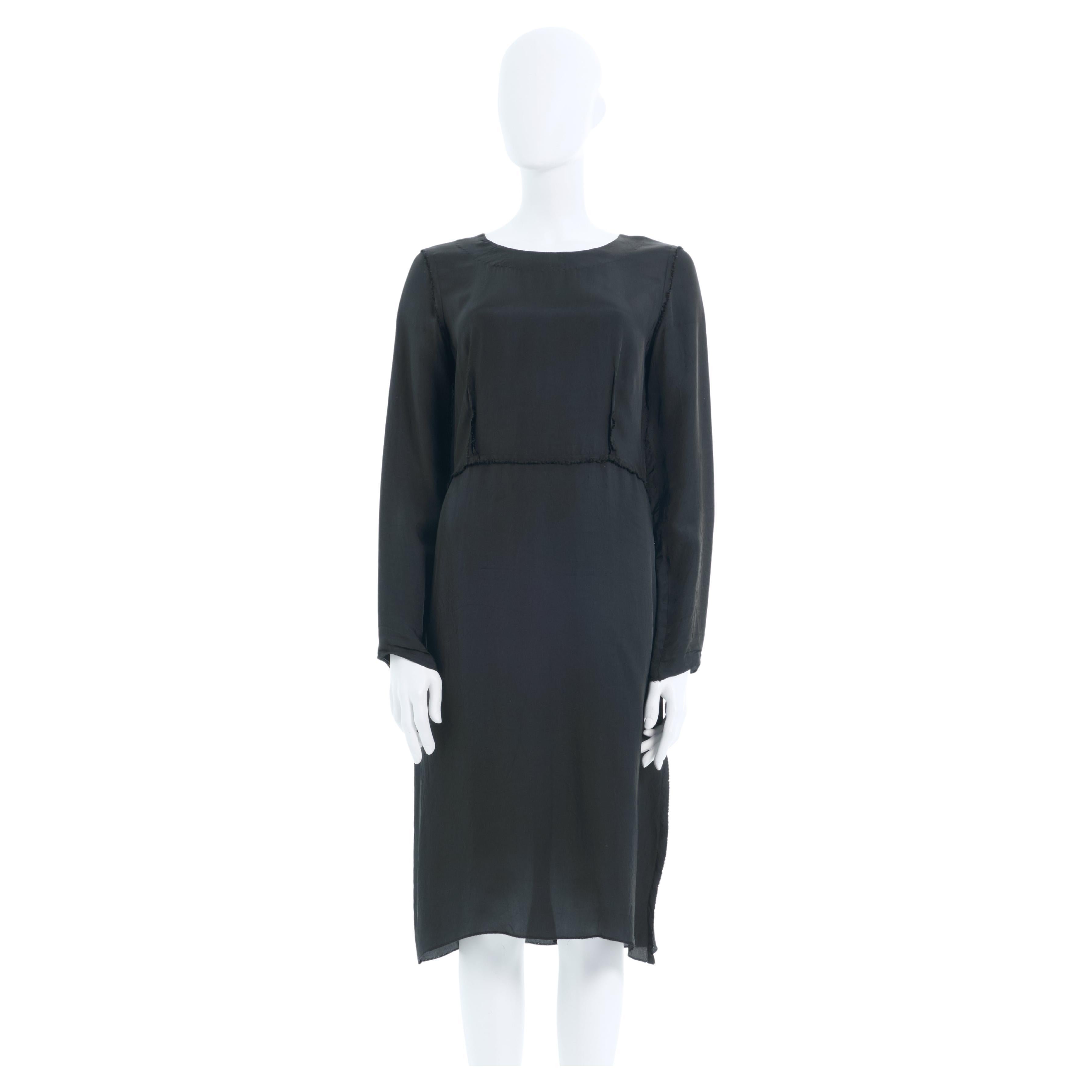 Maison Martin Margiela F/W 2005 'Inside Out' Black silk dress For Sale