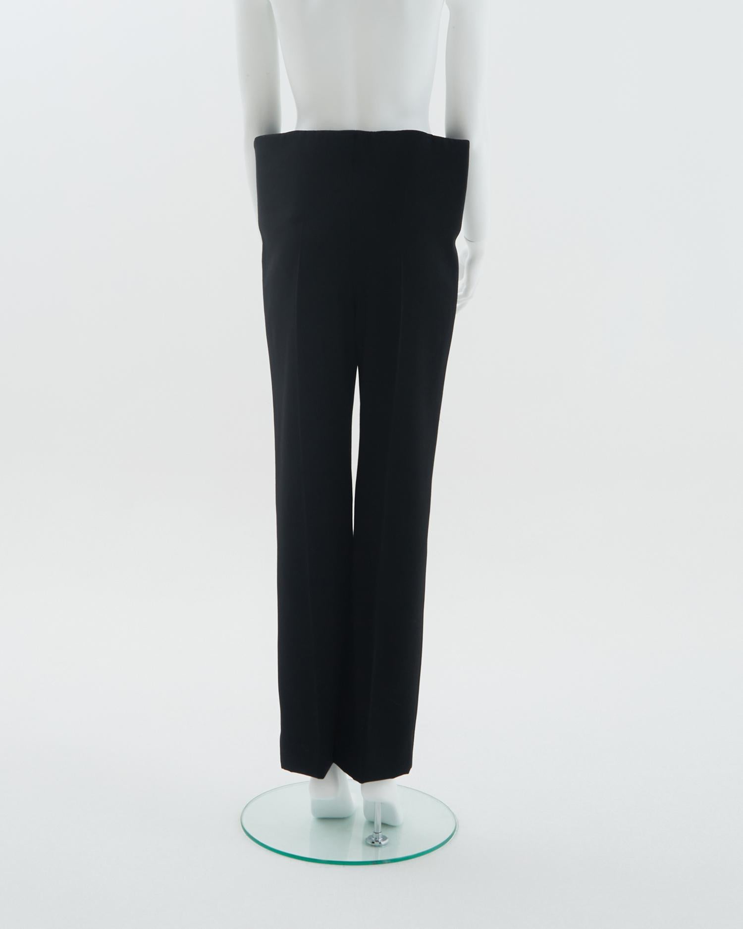 Maison Martin Margiela F/W 2010 black wide pants In Excellent Condition For Sale In Milano, IT