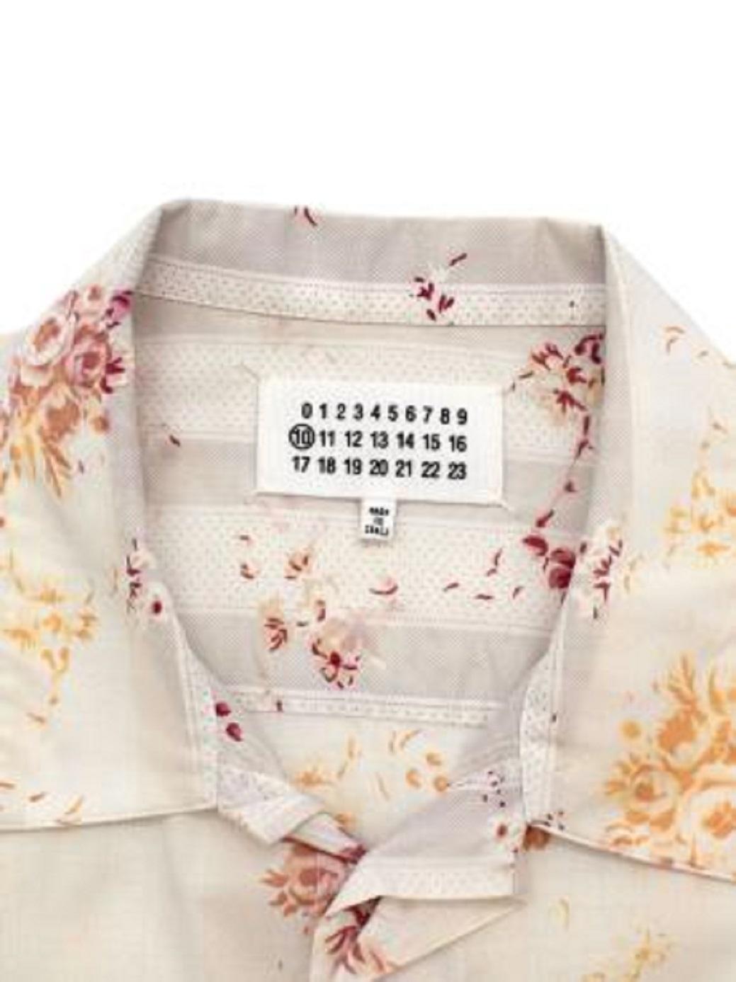 Women's Maison Martin Margiela Floral Cotton Shirt For Sale