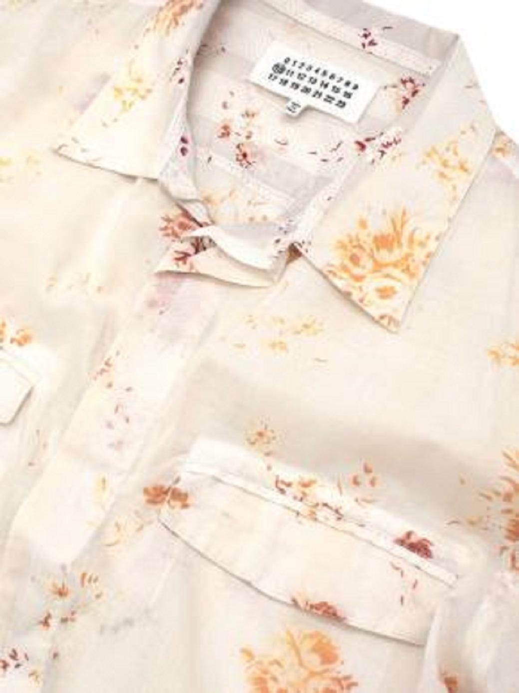 Maison Martin Margiela Floral Cotton Shirt For Sale 1