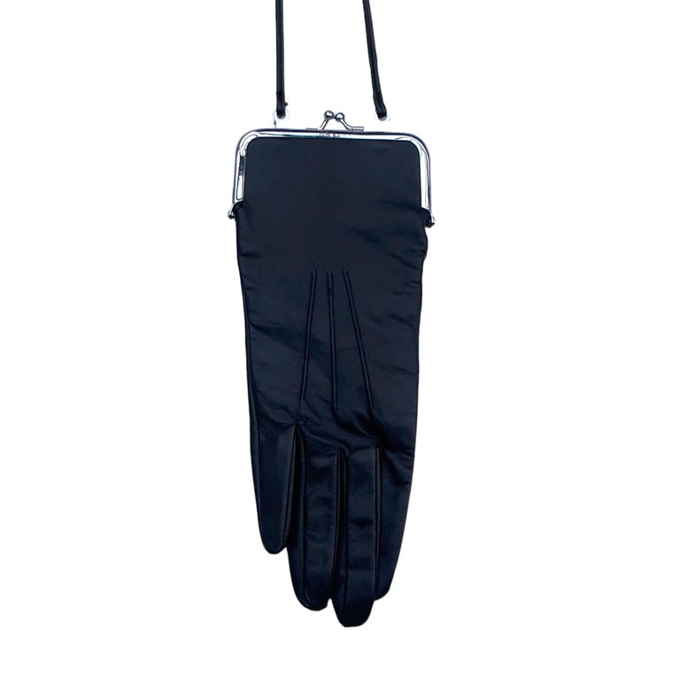 MAISON MARTIN MARGIELA For H M Black Leather GLOVE COIN PURSE Bag