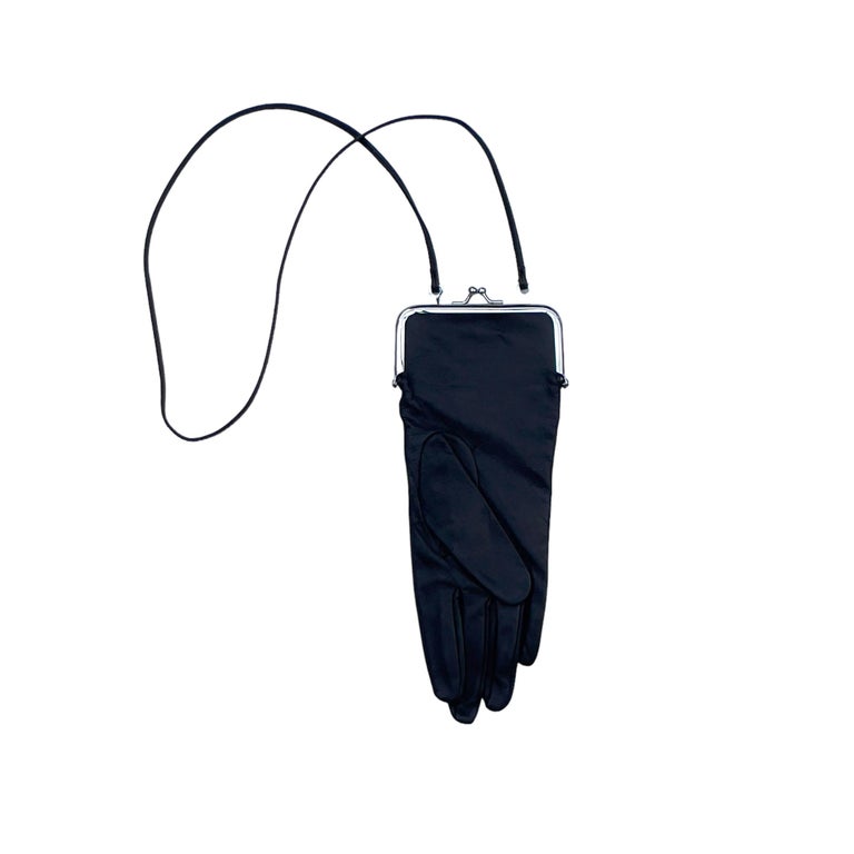 MAISON MARTIN MARGIELA For H&M Black Leather GLOVE COIN PURSE Bag