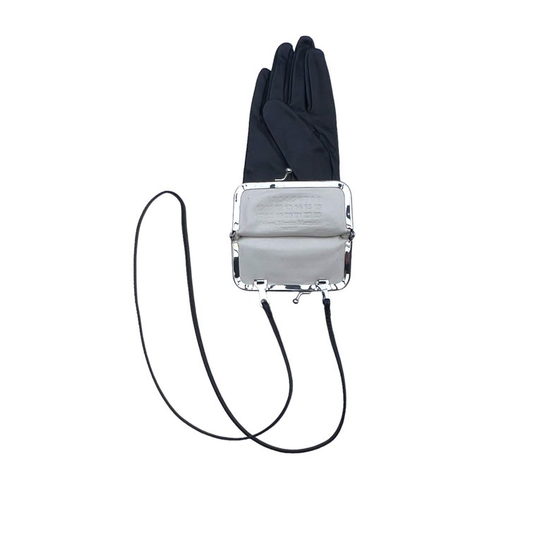 MAISON MARTIN MARGIELA For H&M Black Leather GLOVE COIN PURSE Bag