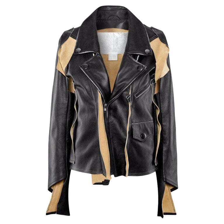 Maison Martin Margiela for H&M Rare NWT Women's XS Deconstructed Leather  Moto For Sale at 1stDibs